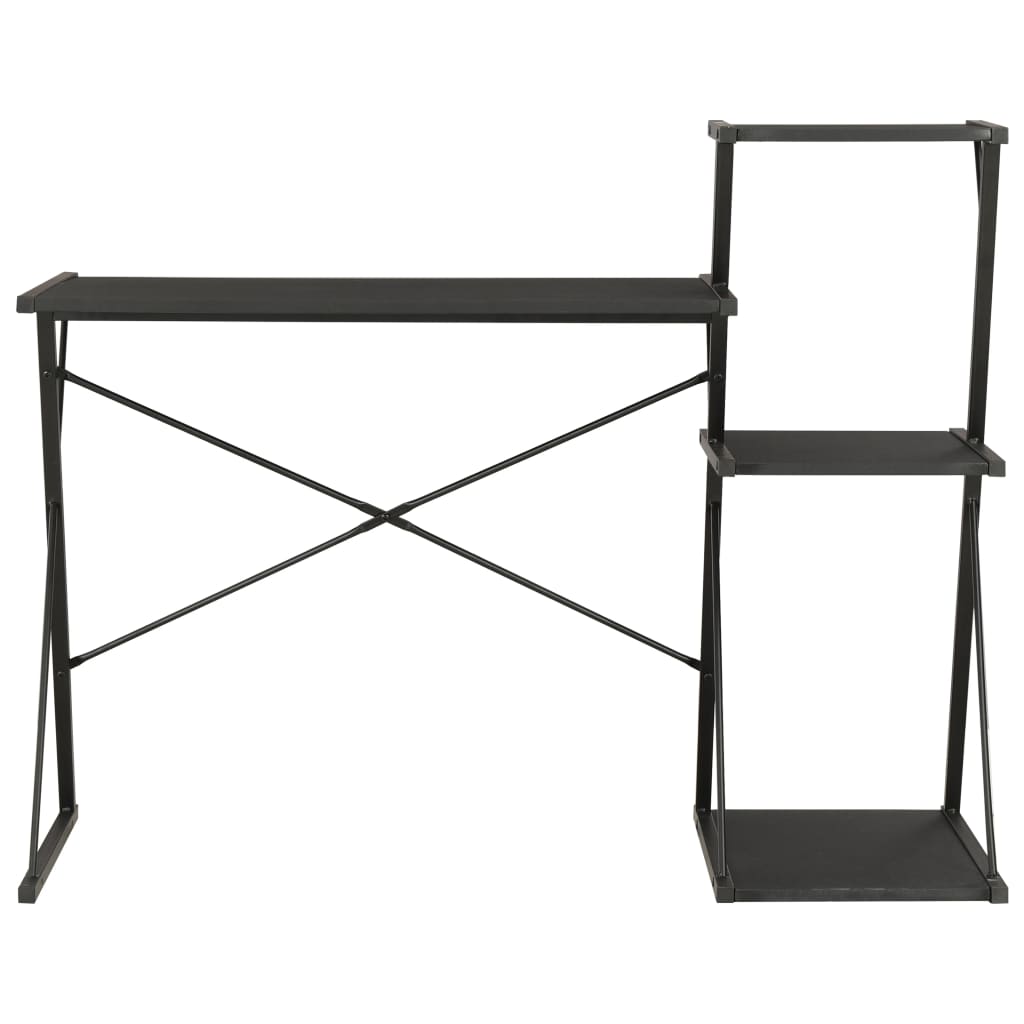 Skrivebord Med Hylle Svart 116X50X93 Cm