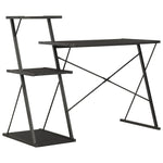 Skrivebord Med Hylle Svart 116X50X93 Cm