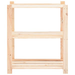 Oppbevaringshylle 3 Etasjer 80X38X90 Cm Heltre Furu 150 Kg