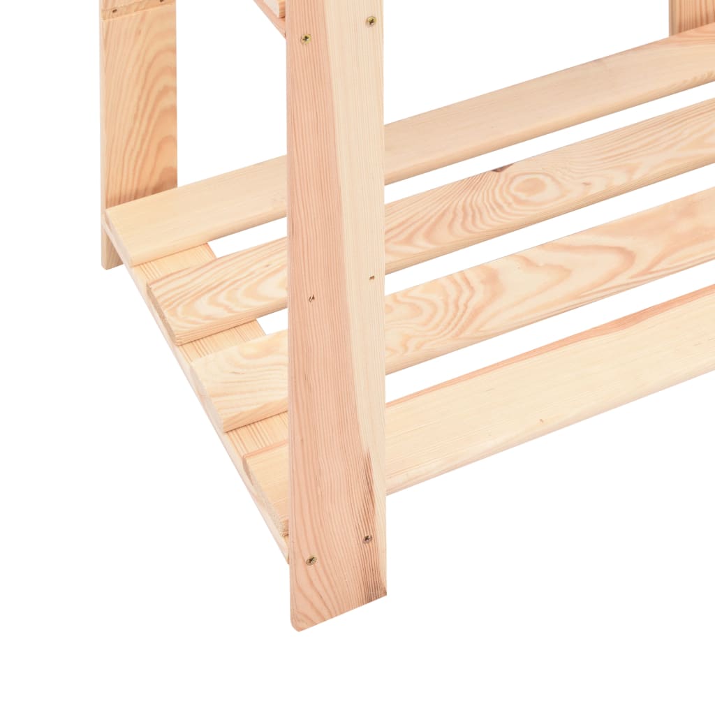 Oppbevaringshylle 3 Etasjer 80X38X90 Cm Heltre Furu 150 Kg