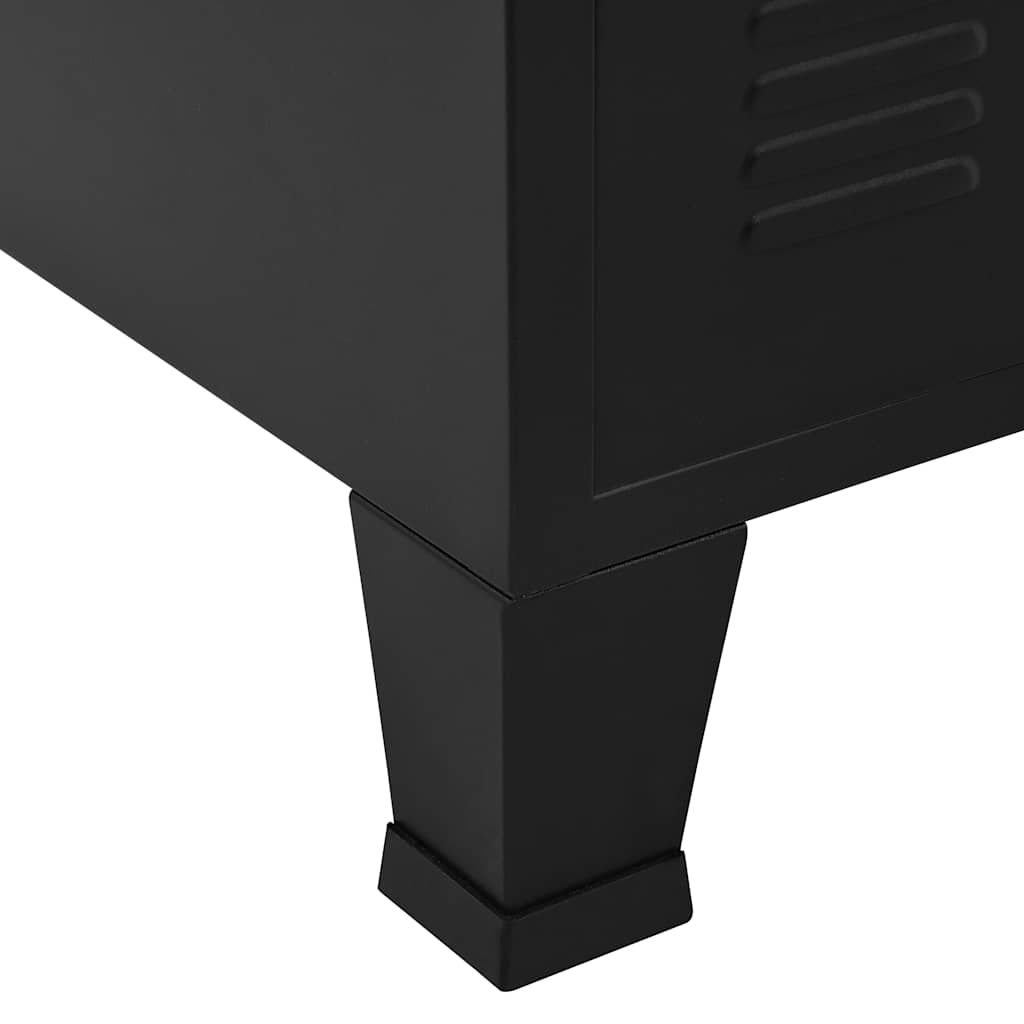 Industriell Oppbevaringskiste Svart 75X40X80 Cm Stål