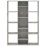 Bokhylle/Romdeler Betonggrå 100X24X140 Cm Konstruert Tre