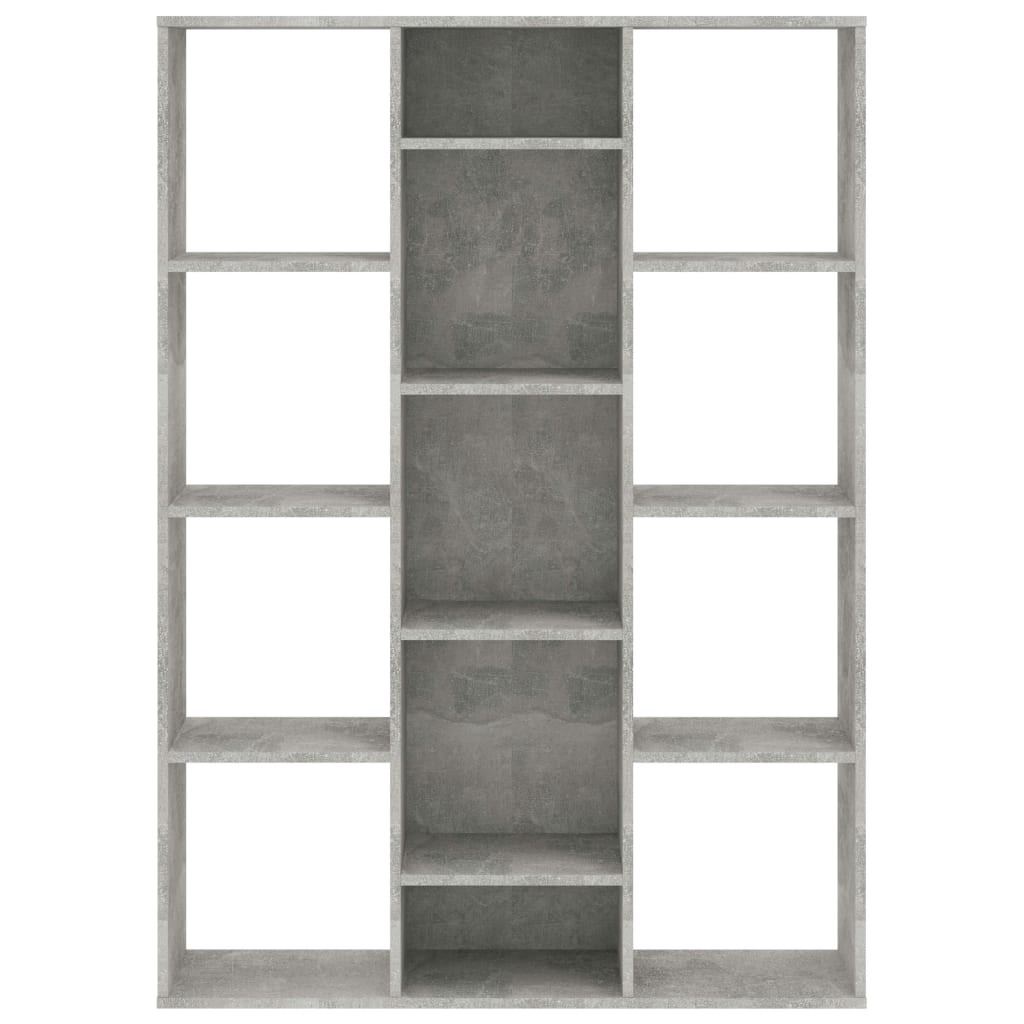 Bokhylle/Romdeler Betonggrå 100X24X140 Cm Konstruert Tre