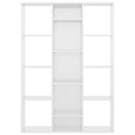 Bokhylle/Romdeler Høyglans Hvit 100X24X140 Cm Konstruert Tre