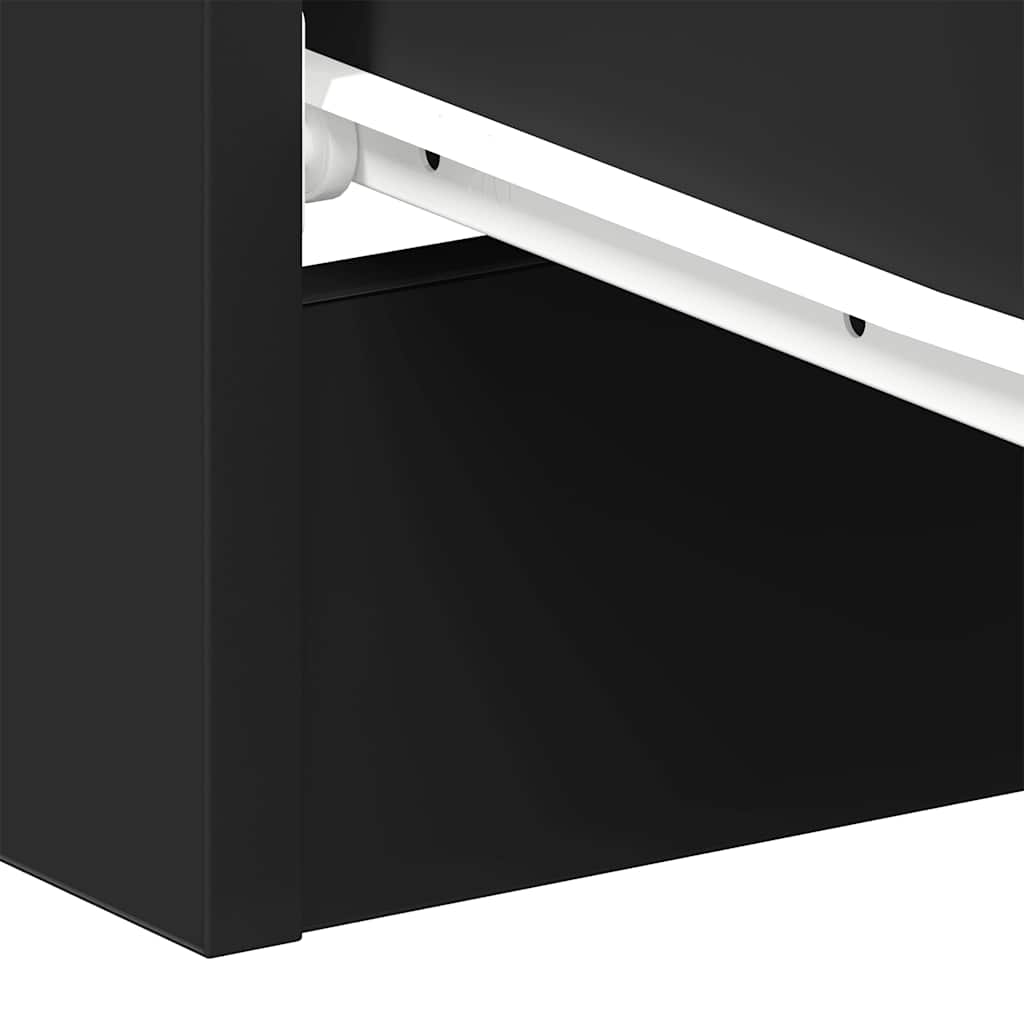 Nattbord Svart 38X35X56 Cm Konstruert Tre