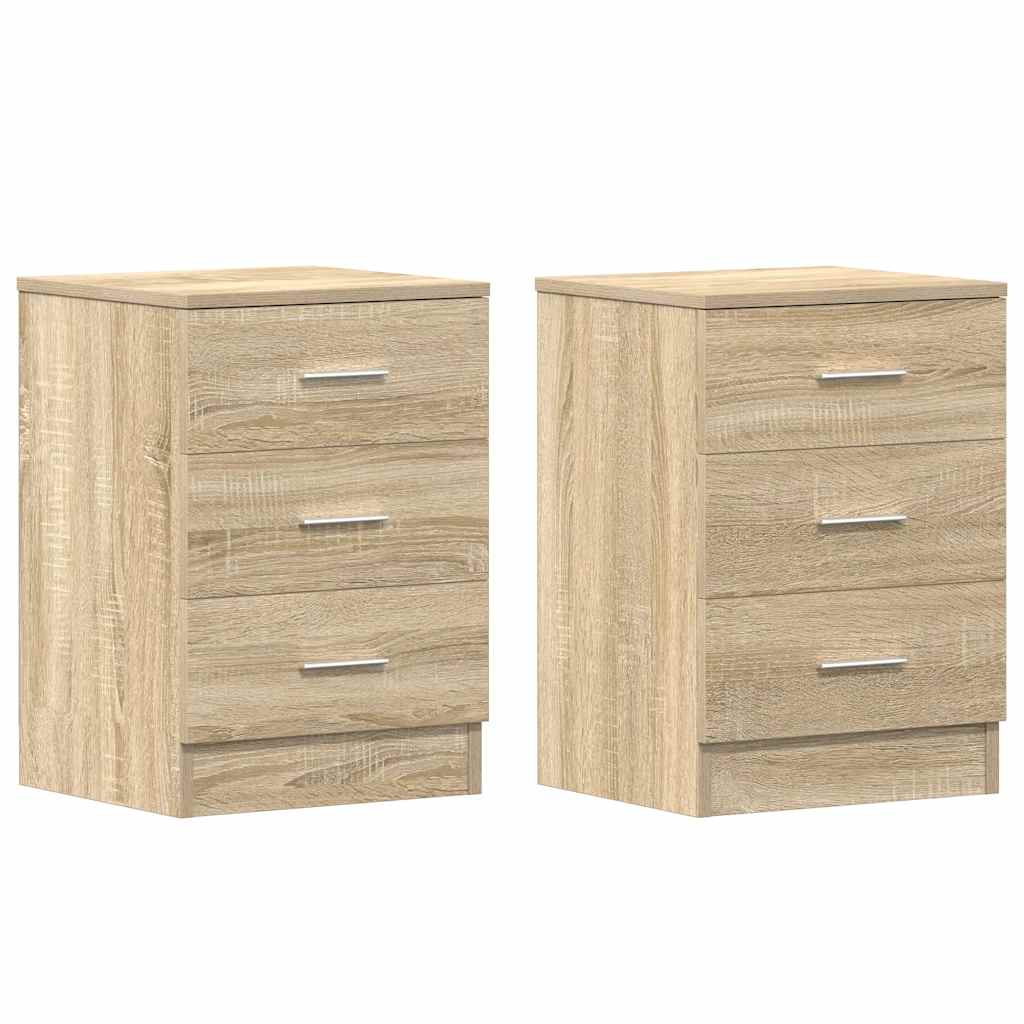 Nattbord 2 Stk Sonoma Eik 38X35X56 Cm Konstruert Tre