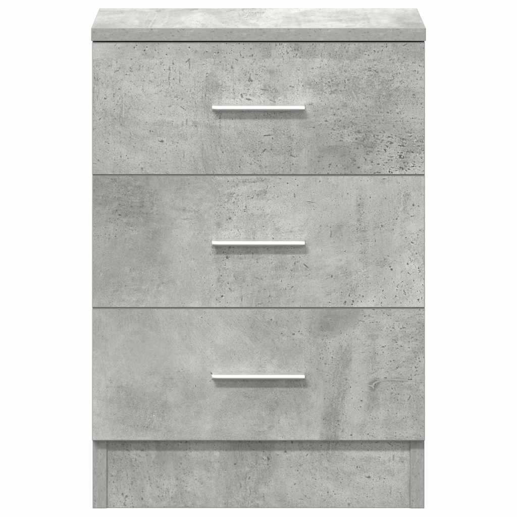 Nattbord 2 Stk Betonggrå 38X35X56 Cm Konstruert Tre