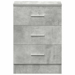 Nattbord 2 Stk Betonggrå 38X35X56 Cm Konstruert Tre