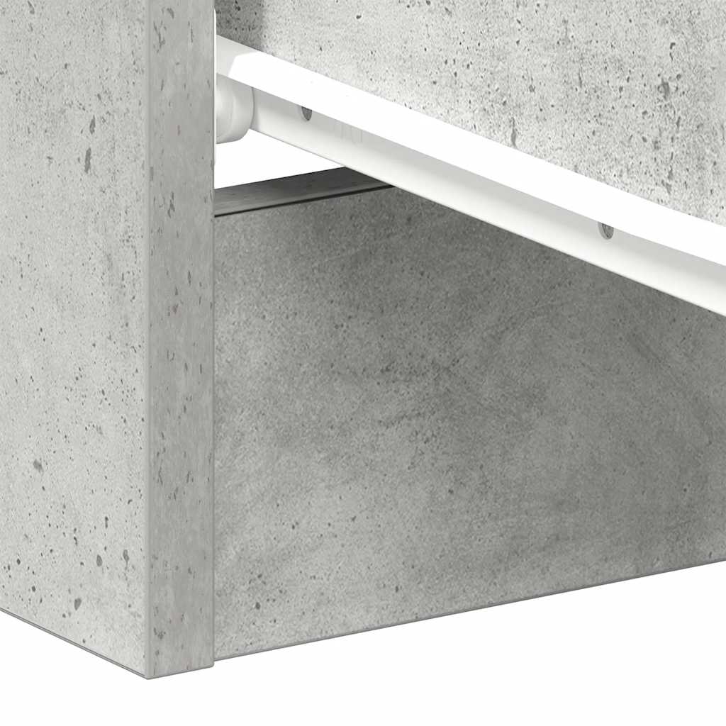 Nattbord 2 Stk Betonggrå 38X35X56 Cm Konstruert Tre