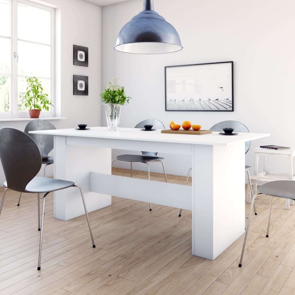 Spisebord Hvit 180X90X76 Cm Konstruert Tre