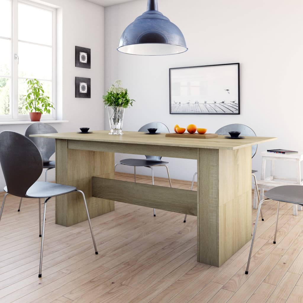 Spisebord Sonoma Eik 180X90X76 Cm Konstruert Tre
