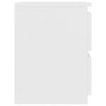 Nattbord 2 Stk Hvit 30X30X40 Cm Konstruert Tre