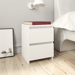 Nattbord 2 Stk Hvit 30X30X40 Cm Konstruert Tre