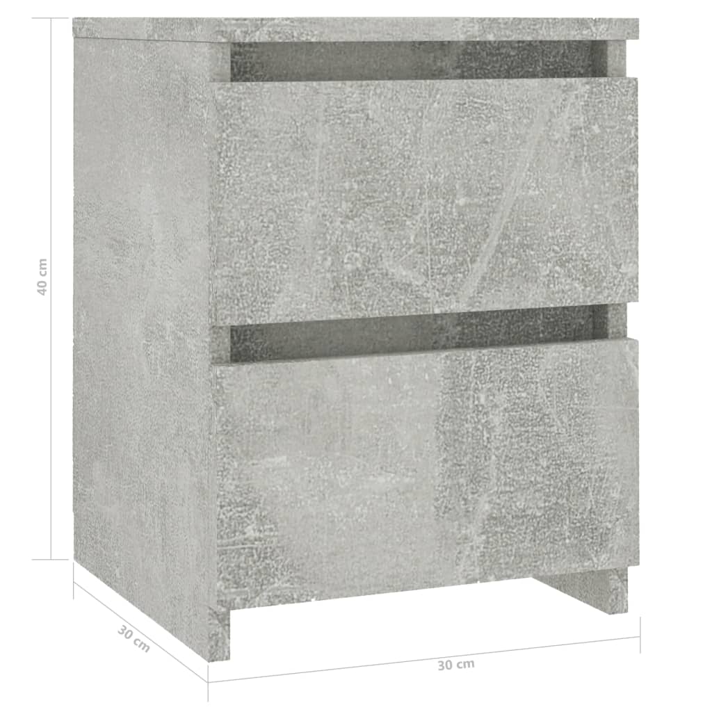 Nattbord Betong 30X30X40 Cm Konstruert Tre