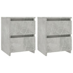 Nattbord 2 Stk Betonggrå 30X30X40 Cm Konstruert Tre