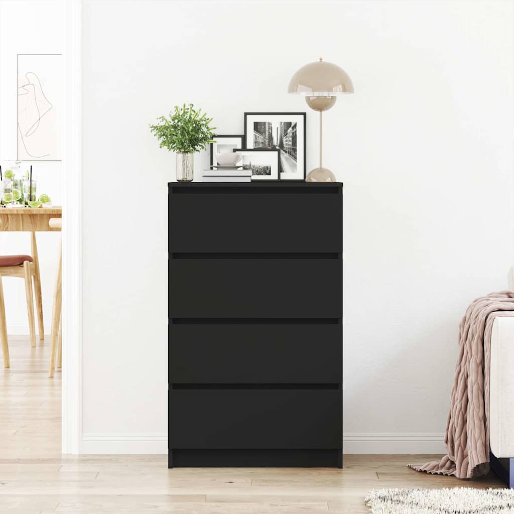 Skjenk Svart 60X35X98,5 Cm Konstruert Tre