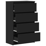 Skjenk Svart 60X35X98,5 Cm Konstruert Tre