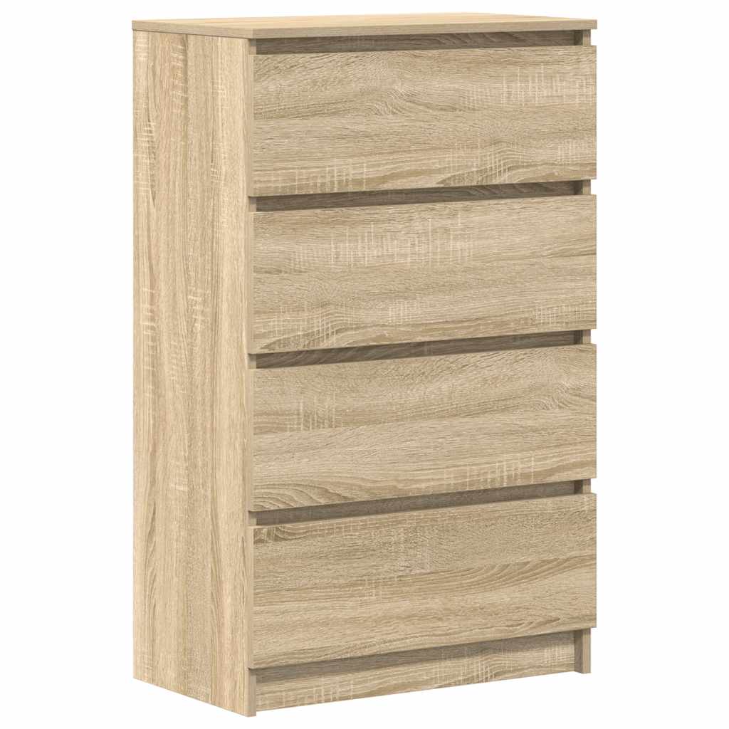 Skjenk Sonoma Eik 60X35X98,5 Cm Konstruert Tre