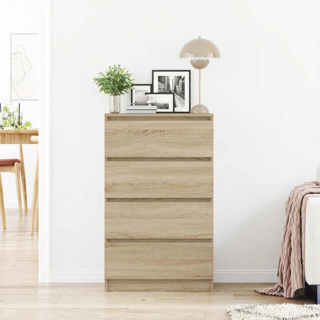 Skjenk Sonoma Eik 60X35X98,5 Cm Konstruert Tre