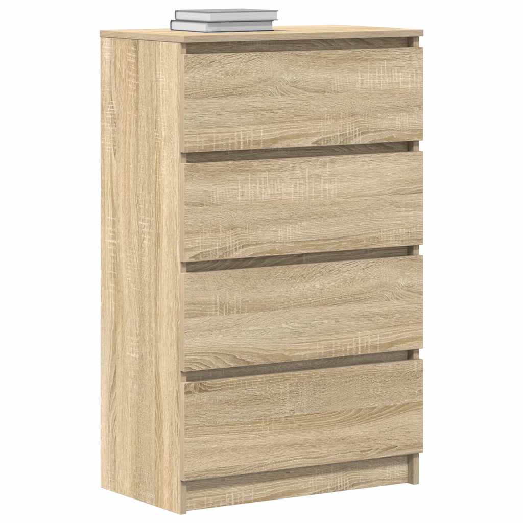 Skjenk Sonoma Eik 60X35X98,5 Cm Konstruert Tre