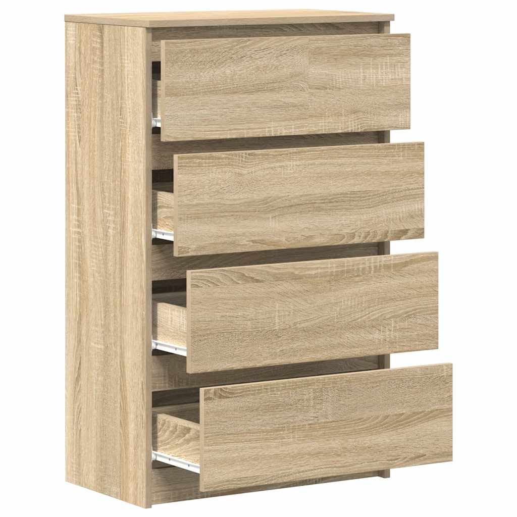 Skjenk Sonoma Eik 60X35X98,5 Cm Konstruert Tre
