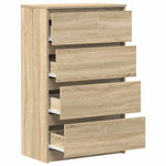 Skjenk Sonoma Eik 60X35X98,5 Cm Konstruert Tre