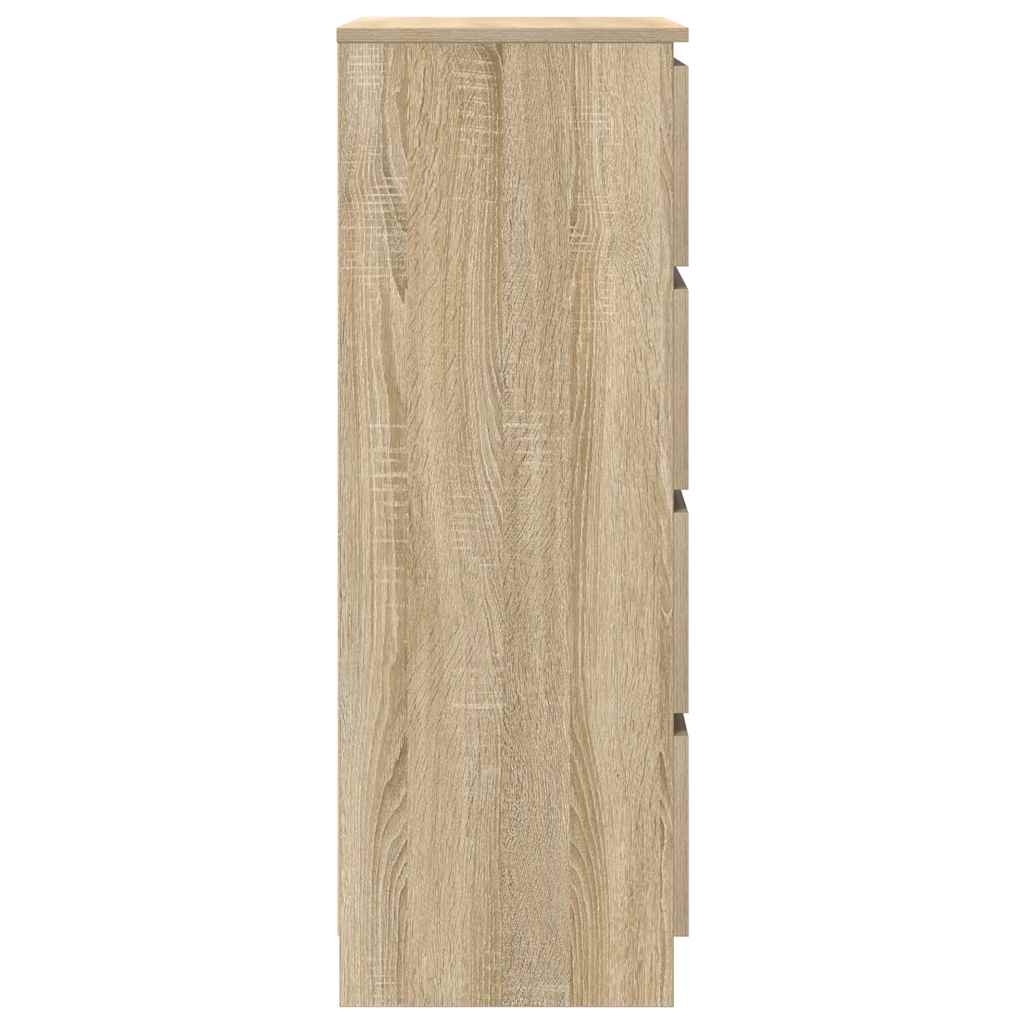 Skjenk Sonoma Eik 60X35X98,5 Cm Konstruert Tre