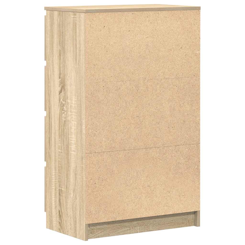 Skjenk Sonoma Eik 60X35X98,5 Cm Konstruert Tre