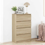 Skjenk Sonoma Eik 60X35X98,5 Cm Konstruert Tre