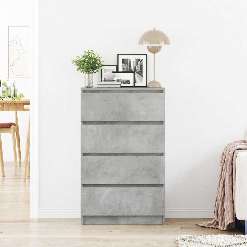 Skjenk Betonggrå 60X35X98,5 Cm Konstruert Tre