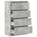 Skjenk Betonggrå 60X35X98,5 Cm Konstruert Tre