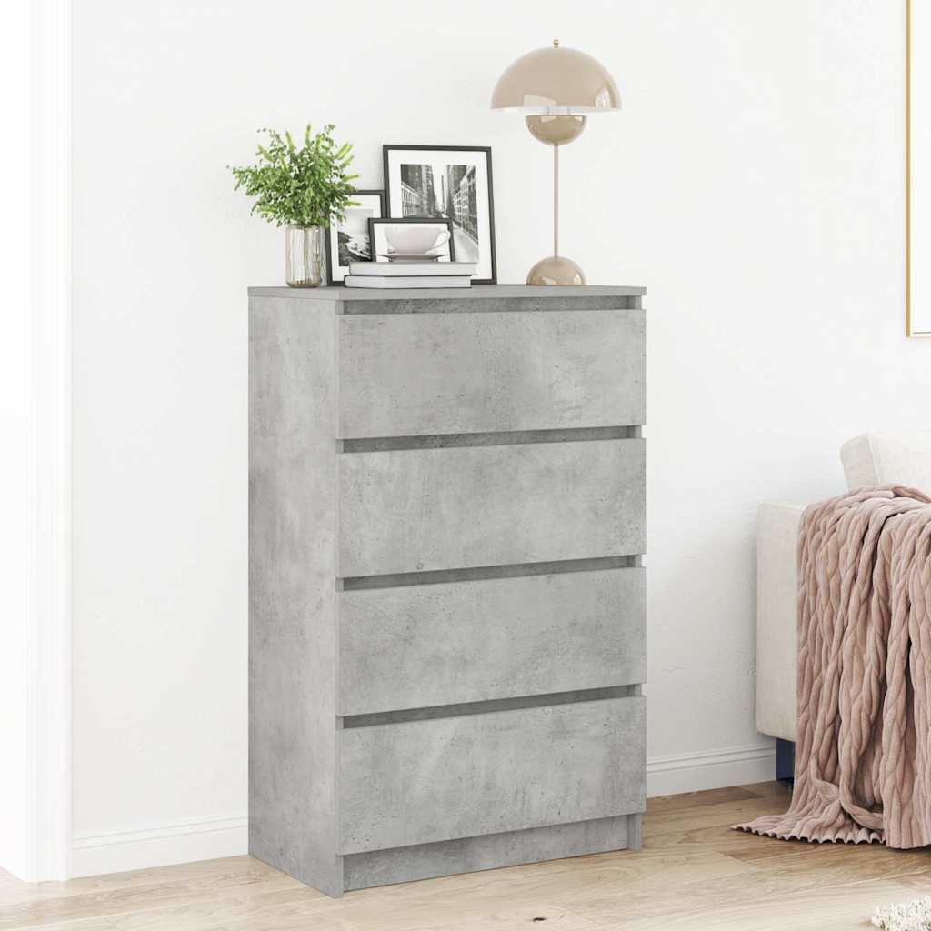 Skjenk Betonggrå 60X35X98,5 Cm Konstruert Tre