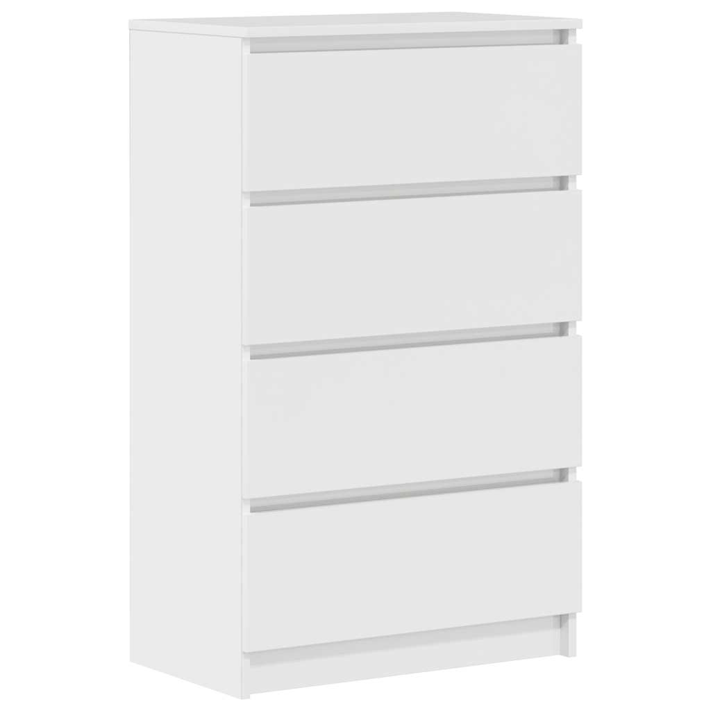 Skjenk Høyglans Hvit 60X35X98,5 Cm Konstruert Tre