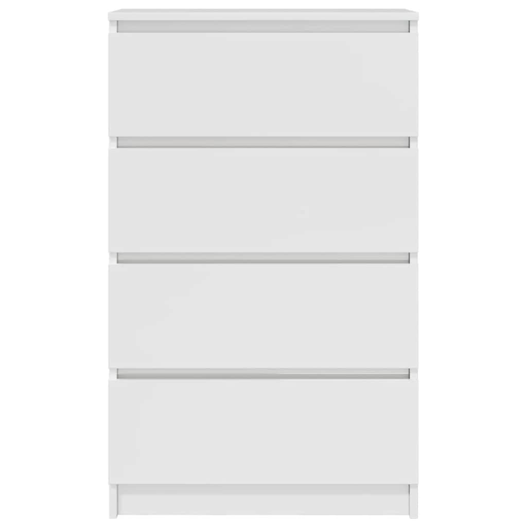 Skjenk Høyglans Hvit 60X35X98,5 Cm Konstruert Tre