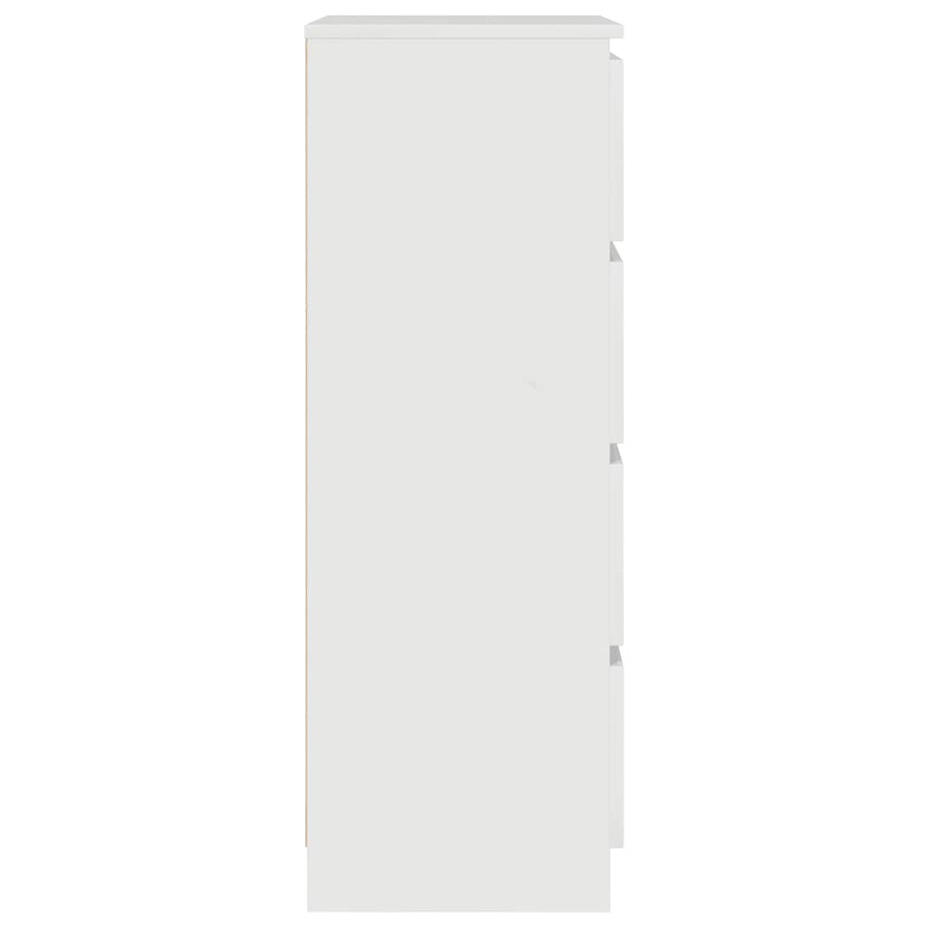 Skjenk Høyglans Hvit 60X35X98,5 Cm Konstruert Tre
