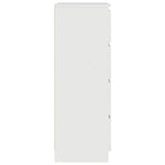 Skjenk Høyglans Hvit 60X35X98,5 Cm Konstruert Tre