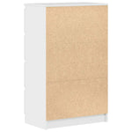 Skjenk Høyglans Hvit 60X35X98,5 Cm Konstruert Tre
