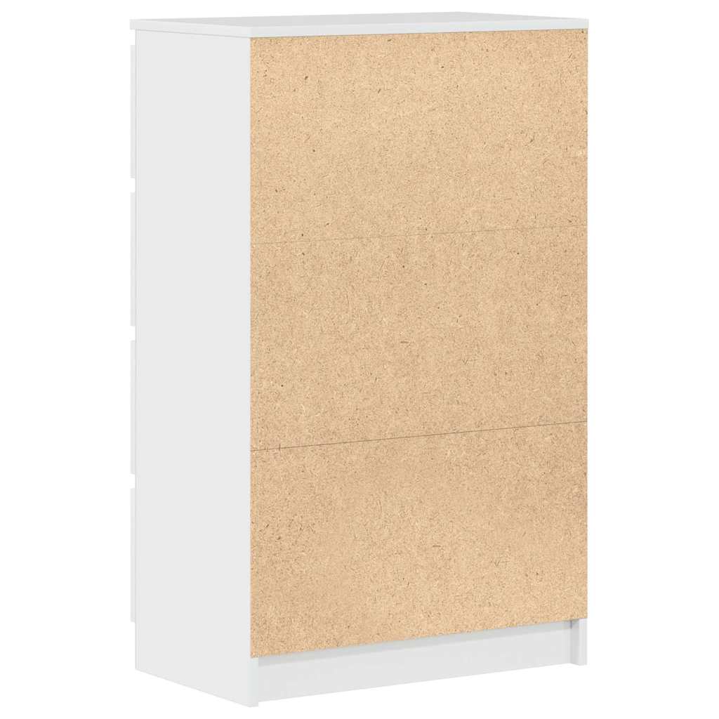 Skjenk Høyglans Hvit 60X35X98,5 Cm Konstruert Tre