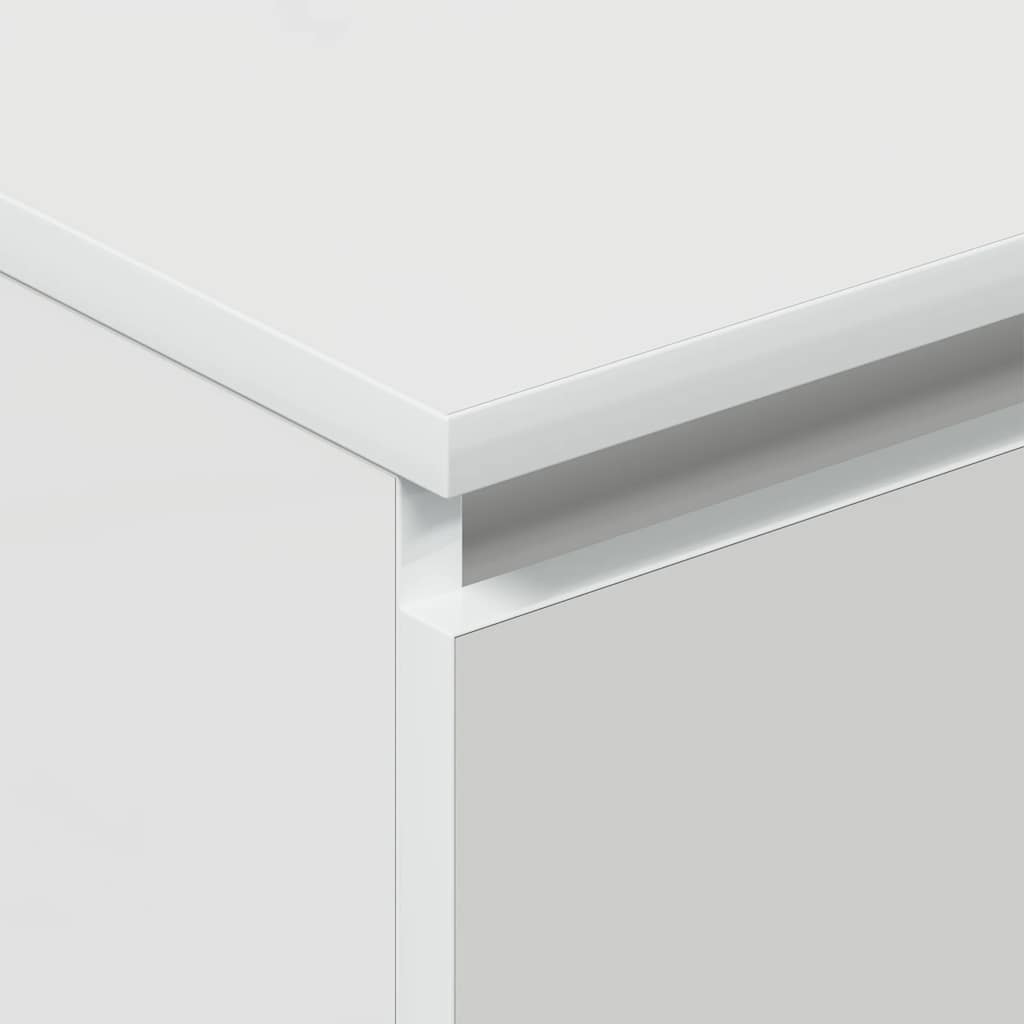 Skjenk Høyglans Hvit 60X35X98,5 Cm Konstruert Tre