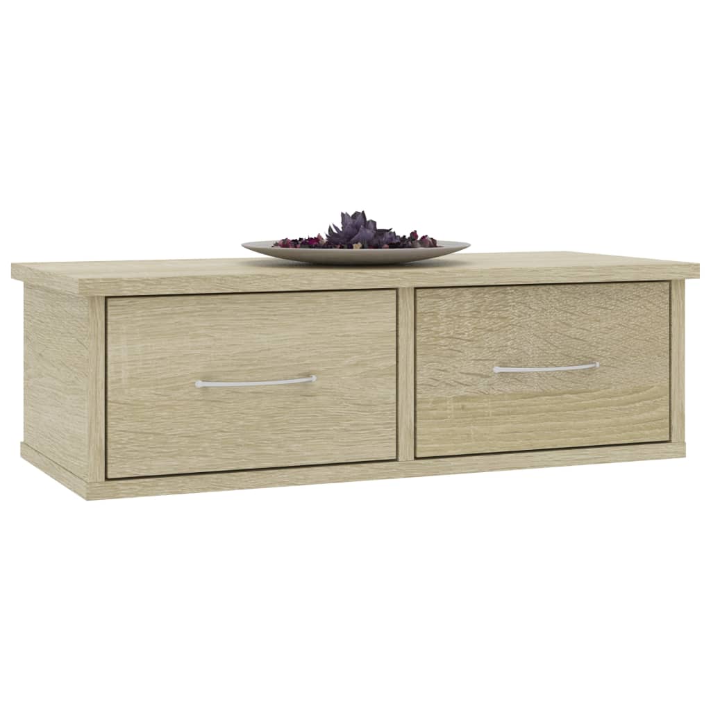 Veggskuff Sonoma Eik 60X26X18,5 Cm Konstruert Tre