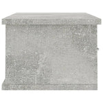 Vegghylle Med Skuff Betonggrå 60X26X18,5 Cm Konstruert Tre