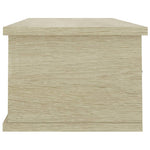 Vegghylle Med Skuff Sonoma Eik 88X26X18,5 Cm Konstruert Tre