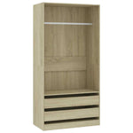 Garderobe Sonoma Eik 100X50X200 Cm Konstruert Tre