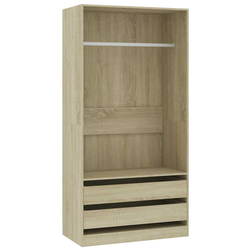 Garderobe Sonoma Eik 100X50X200 Cm Konstruert Tre