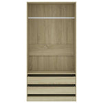 Garderobe Sonoma Eik 100X50X200 Cm Konstruert Tre