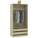 Garderobe Sonoma Eik 100X50X200 Cm Konstruert Tre