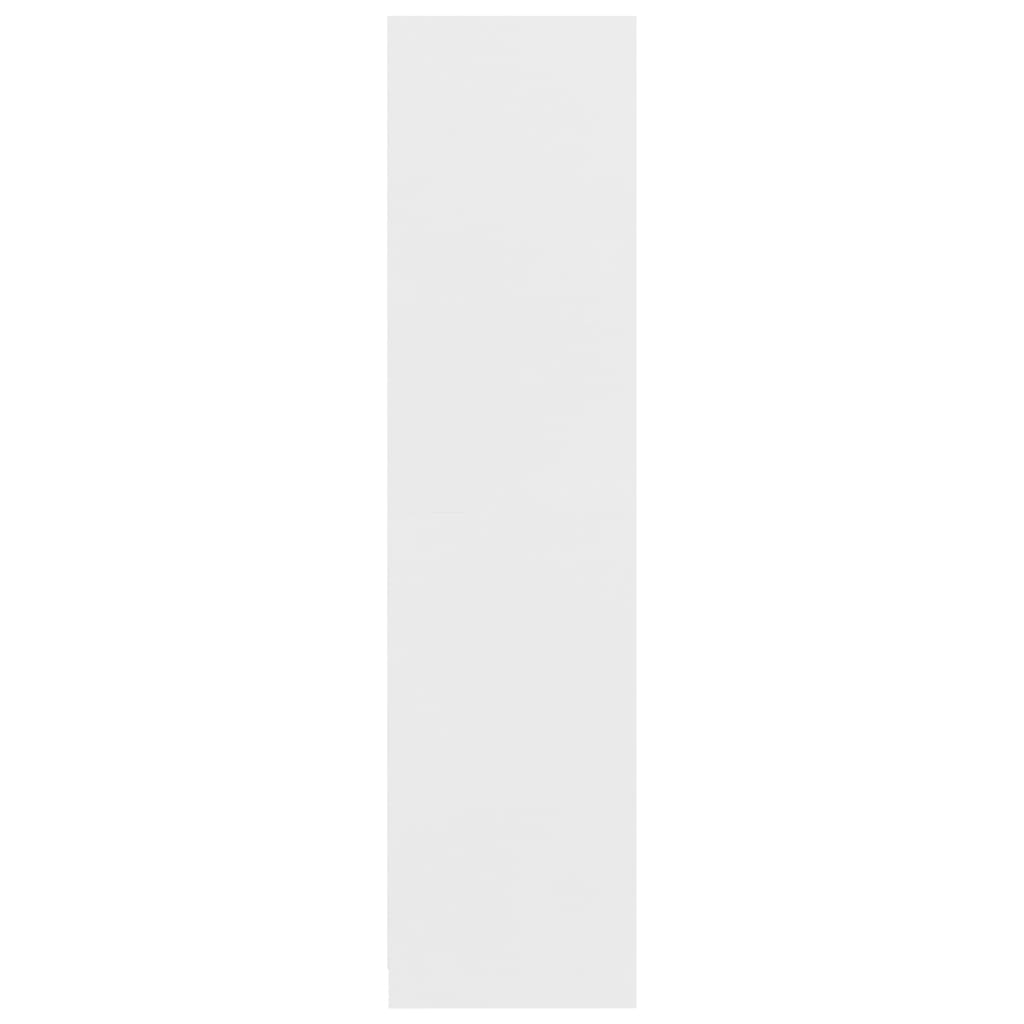 Garderobe Med Skuffer Hvit 50X50X200 Cm Konstruert Tre