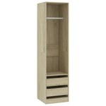 Garderobe Med Skuffer Sonoma Eik 50X50X200 Cm Konstruert Tre