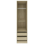 Garderobe Med Skuffer Sonoma Eik 50X50X200 Cm Konstruert Tre