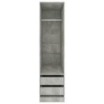Garderobe Med Skuffer Betonggrå 50X50X200 Cm Konstruert Tre